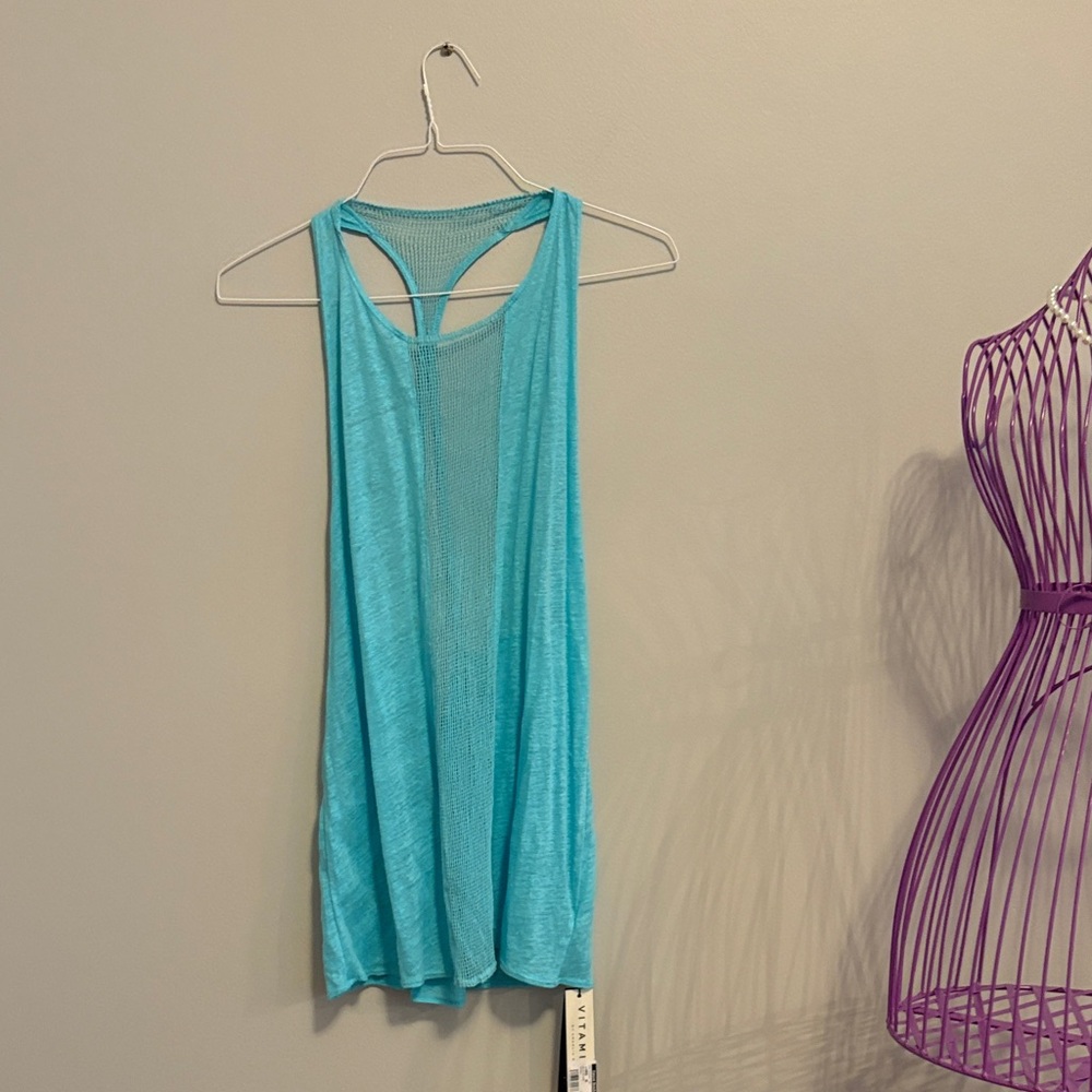 Blue Sleeveless Women's Cover Up
